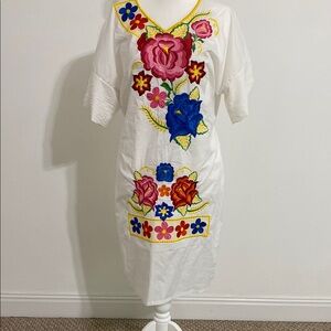 Colorful Embroidered Dress